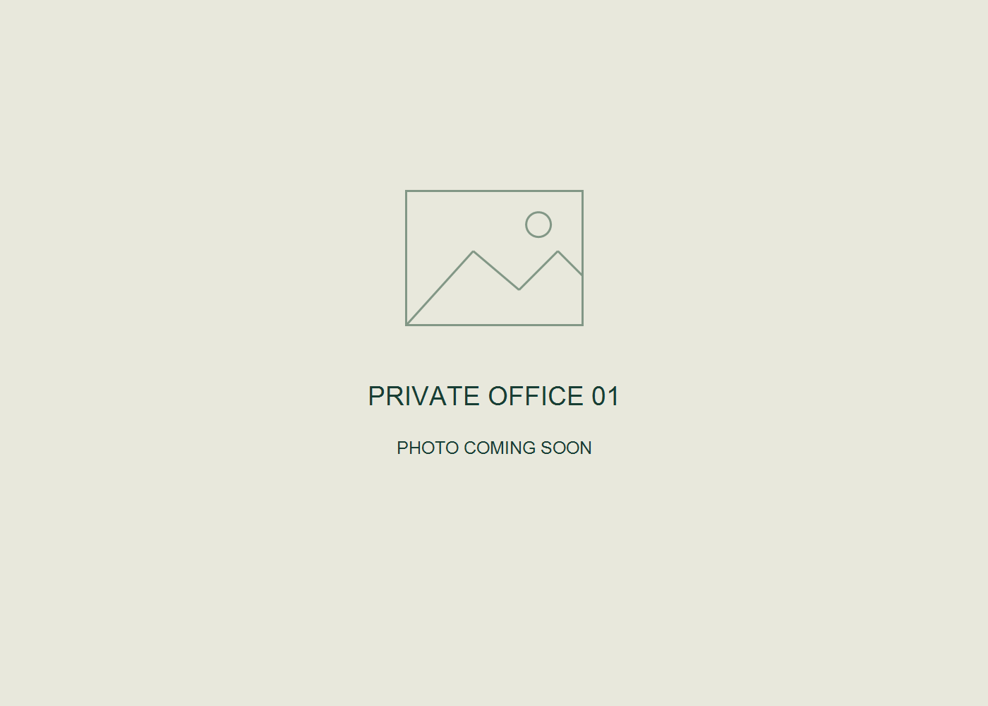 Placeholder: private office 01 photo coming soon